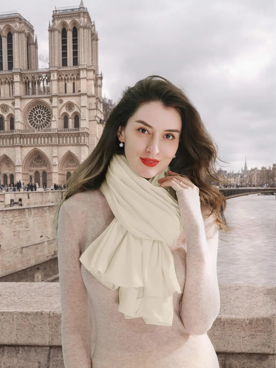 VENVSBEE Shawl Wraps for Women, Travel Scarf Soft Blanket Wrap Pashmina Travel Accessory for Airplane Includes Gift Box