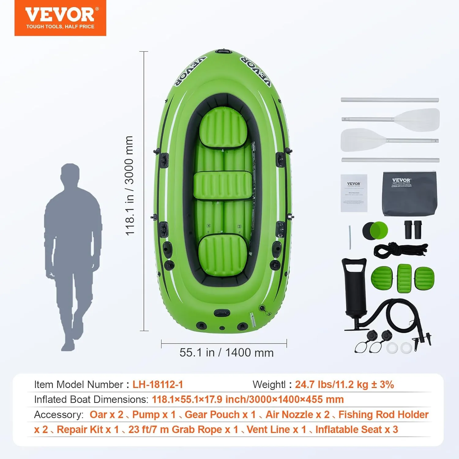 VEVOR Inflatable Boat