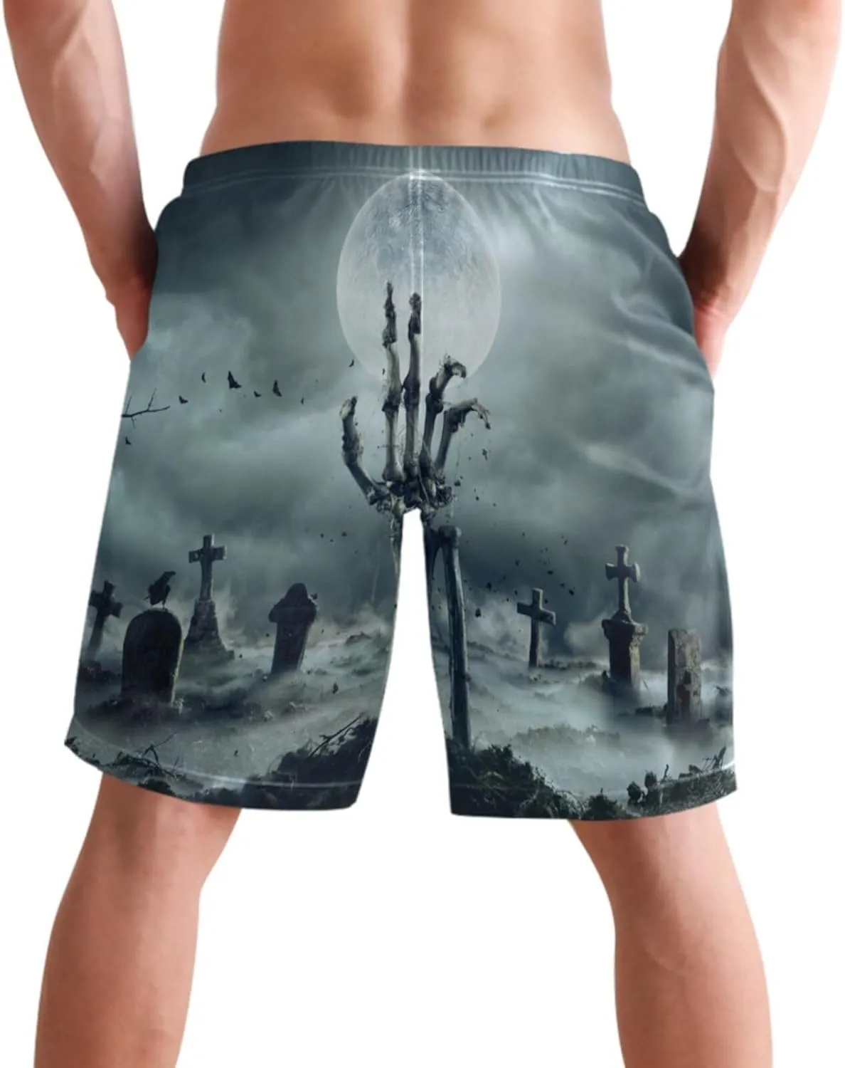 visesunny Stylish Summer Swim Trunks Men's Quick Dry Board Shorts Bathing Suit with Pockets for Men Boyfriends Youth