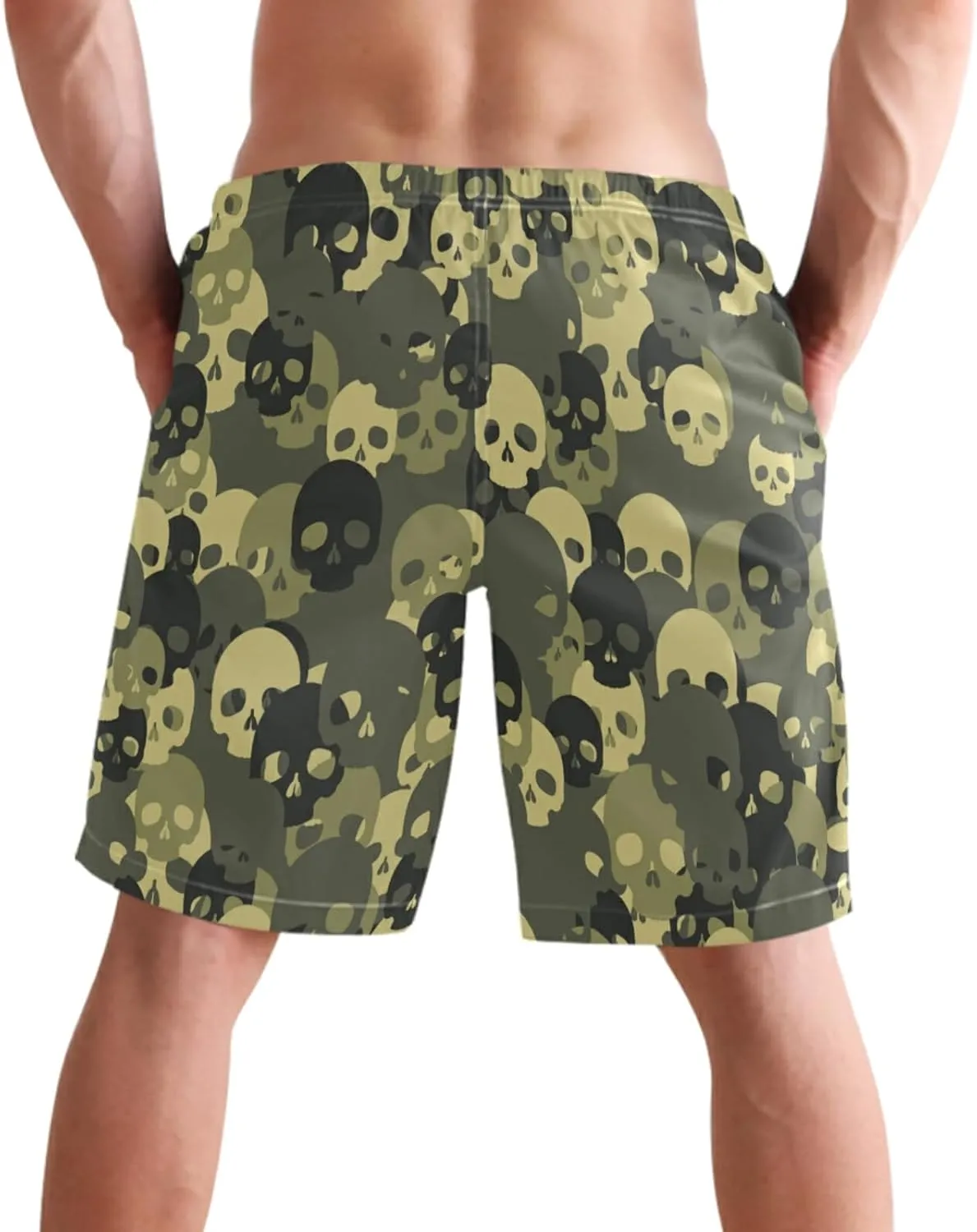 visesunny Stylish Summer Swim Trunks Men's Quick Dry Board Shorts Bathing Suit with Pockets for Men Boyfriends Youth