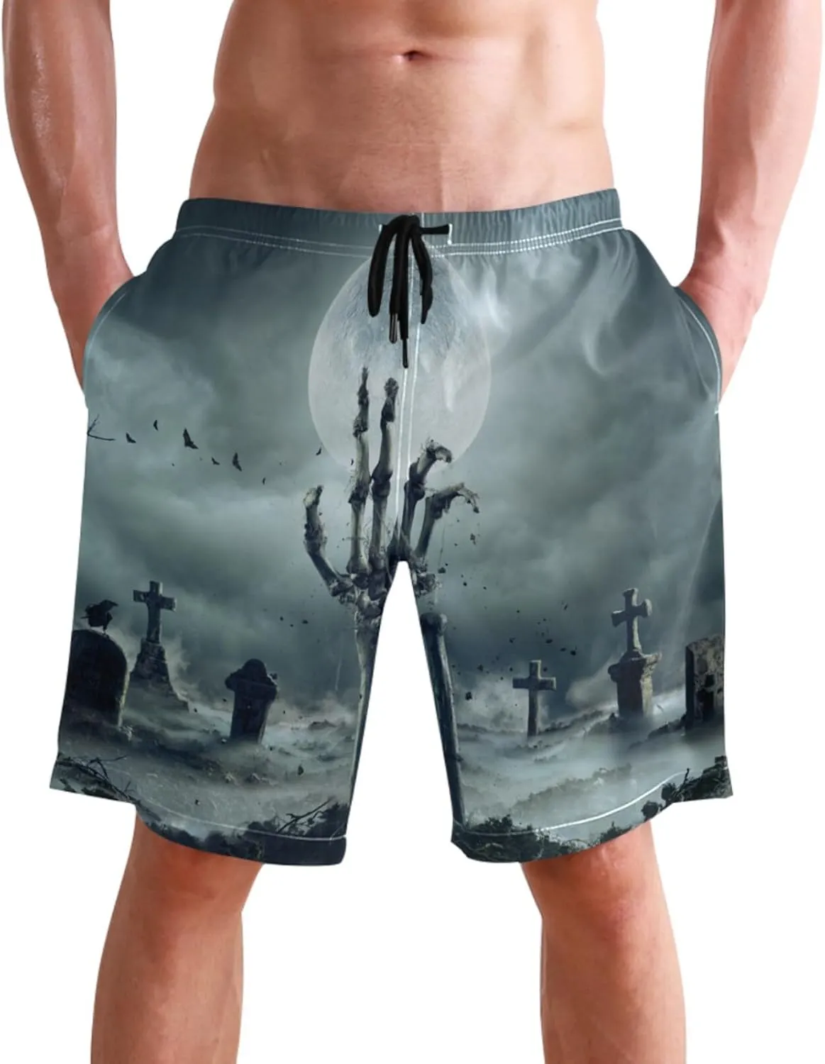 visesunny Stylish Summer Swim Trunks Men's Quick Dry Board Shorts Bathing Suit with Pockets for Men Boyfriends Youth