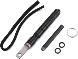 Waterproof Ferro Rod Fire Starter, Flint Steel Magnesium Rod EDC Gear, with Scraper Striker and an Extra Replaceable Threaded Flint Fire Steel Rod