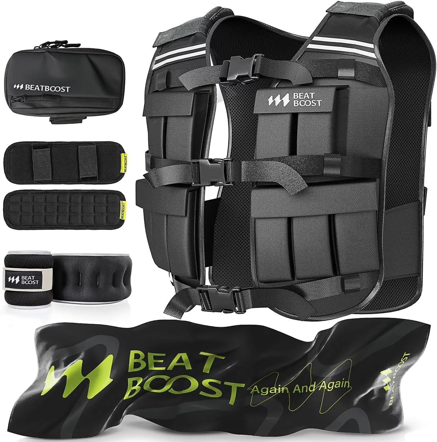 Weighted Vest for Men Women 22lb/26lb/34lb/44lb/46lb Adjustable Weights with Ironsand for Walking Strength Training Running Workout