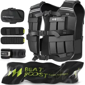 Weighted Vest for Men Women 22lb/26lb/34lb/44lb/46lb Adjustable Weights with Ironsand for Walking Strength Training Running Workout