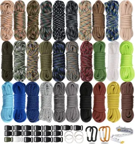 WEREWOLVES 550 Paracord Type III - Survival Paracord Bracelet Rope Kits - Tent Rope Parachute Cord Combo Crafting Kits, Many Colors of Outdoor Survival Rope - Great Gift
