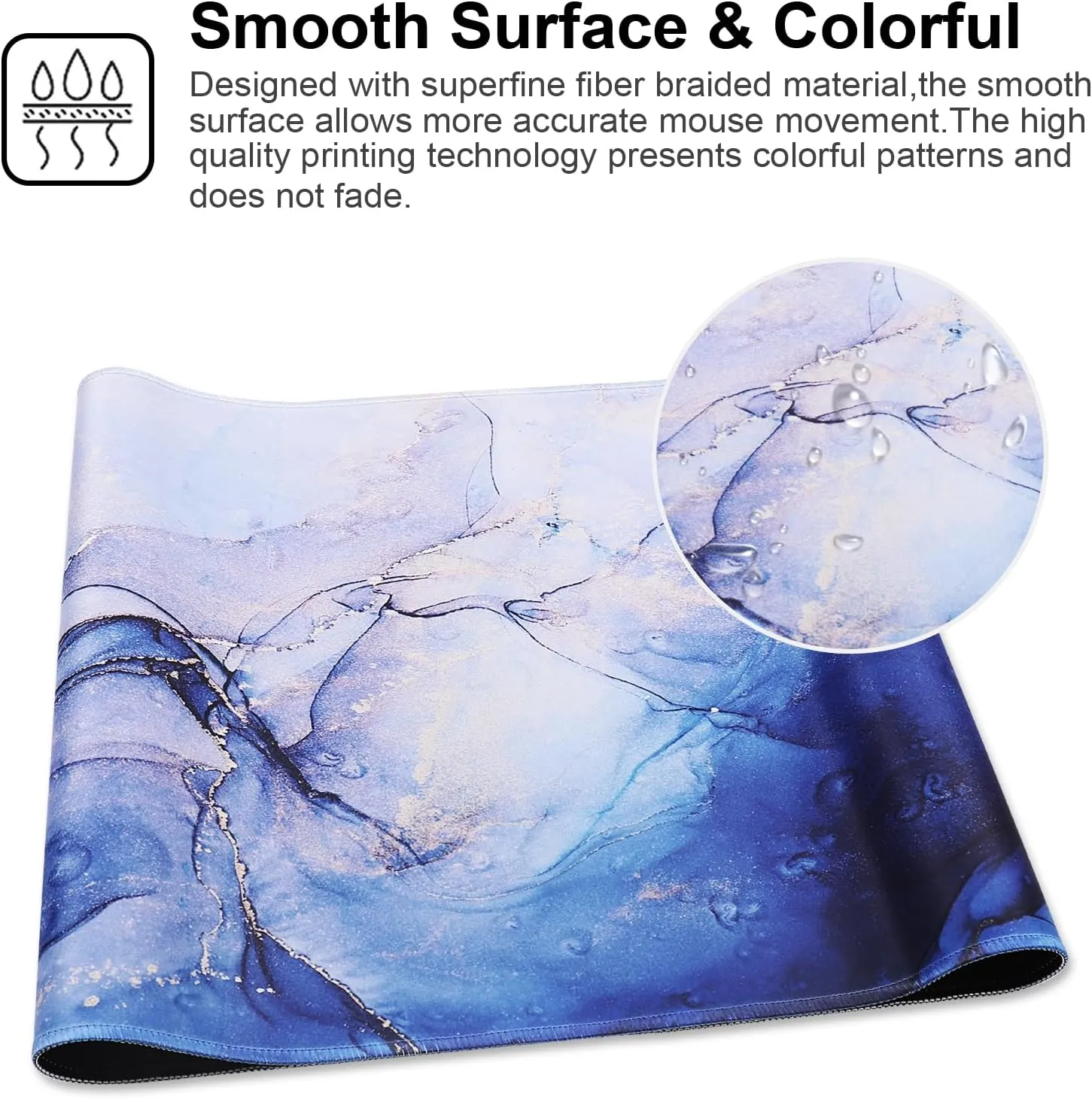 XXL Gaming Mouse Pad 35.4x15.7 Professional Large Mouse Pad & Computer Game Mouse Mat-90x40 Bluesand