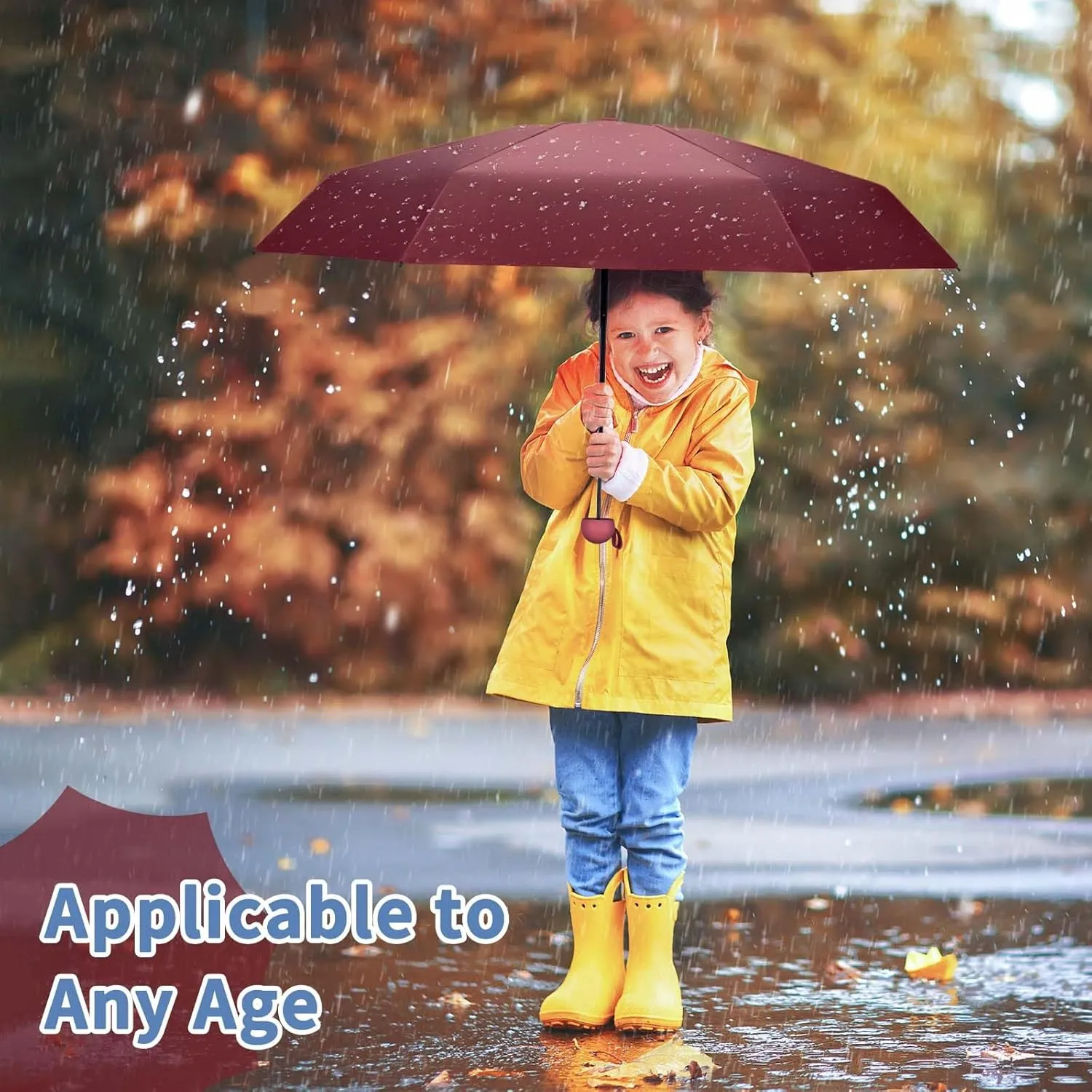 Yoobure Travel Umbrella Portable Compact Umbrellas, Pocket Mini for Purse, Umbrellas for UV Sun & Rain Small for Backpack, Umbrella with Case Folding for Kids Women