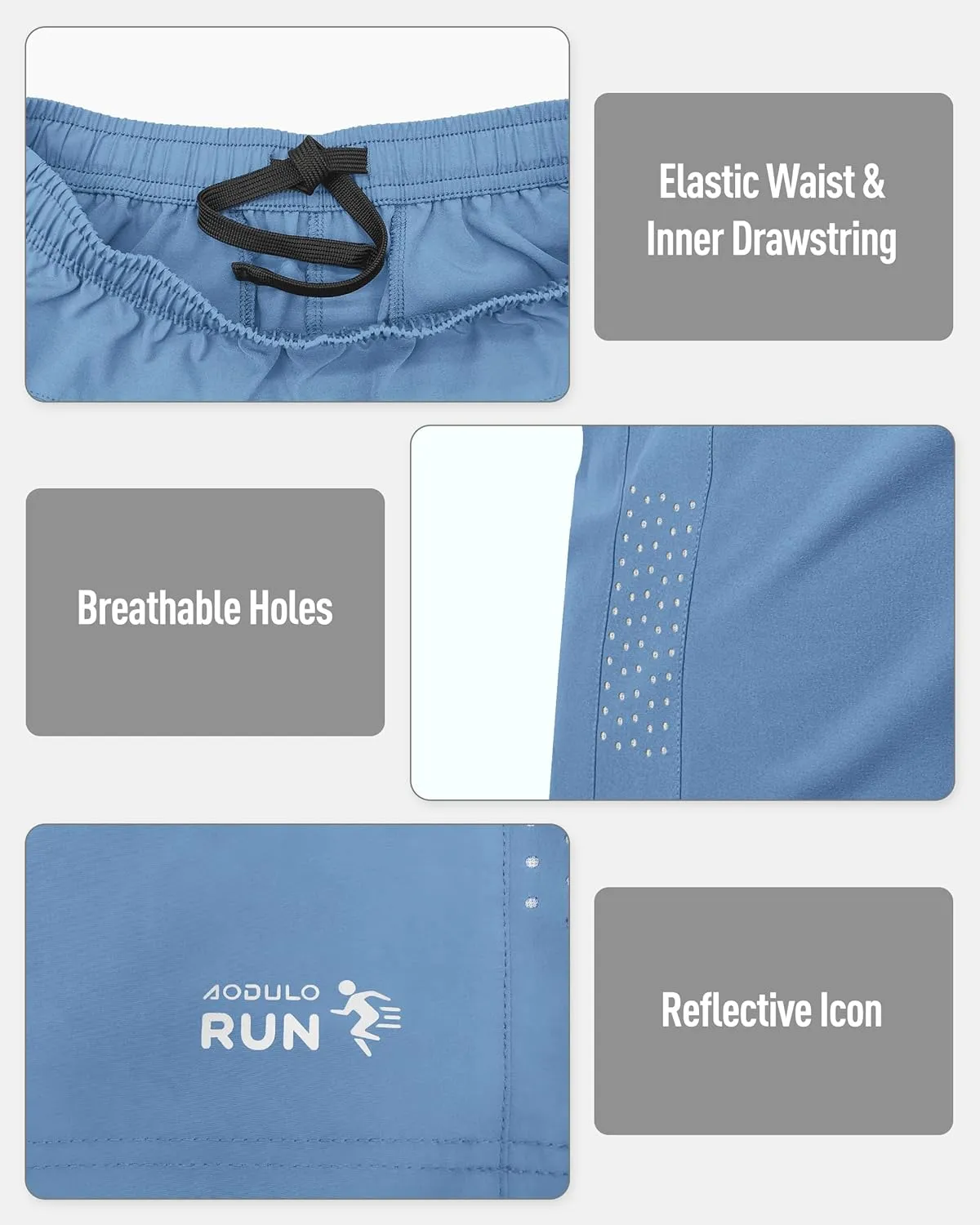 Youth Kids Athletic Shorts Quick Dry Lightweight Beathable Comfy Zipper Running Soccer Size 5-16 Outdoor Active Gym Workout
