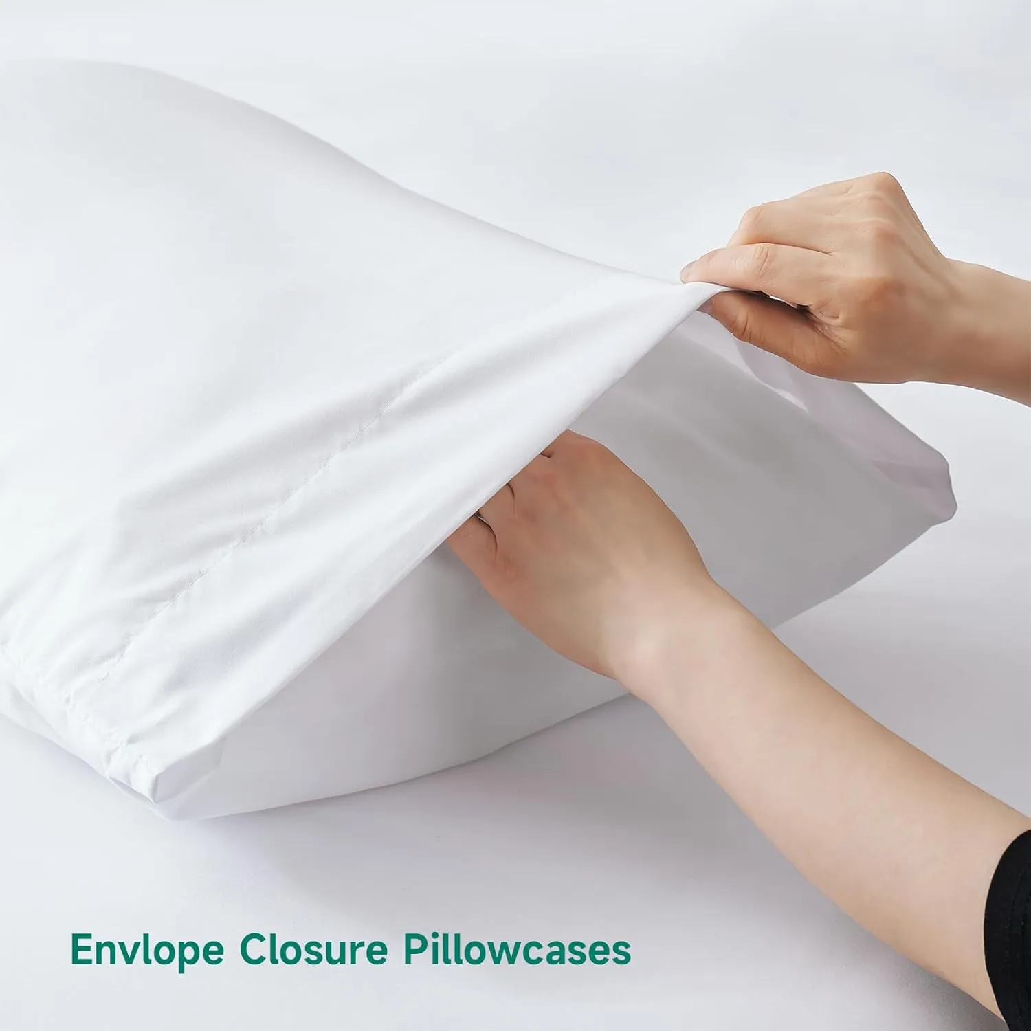 Z-hom 4 Piece King Size Sheet Set, Upgraded Cooling Deep Pocket Comfy Breathable Hotel Luxury Bedding, Extra Soft & Wrinkle Free Cover, Up to 16 Inch, White