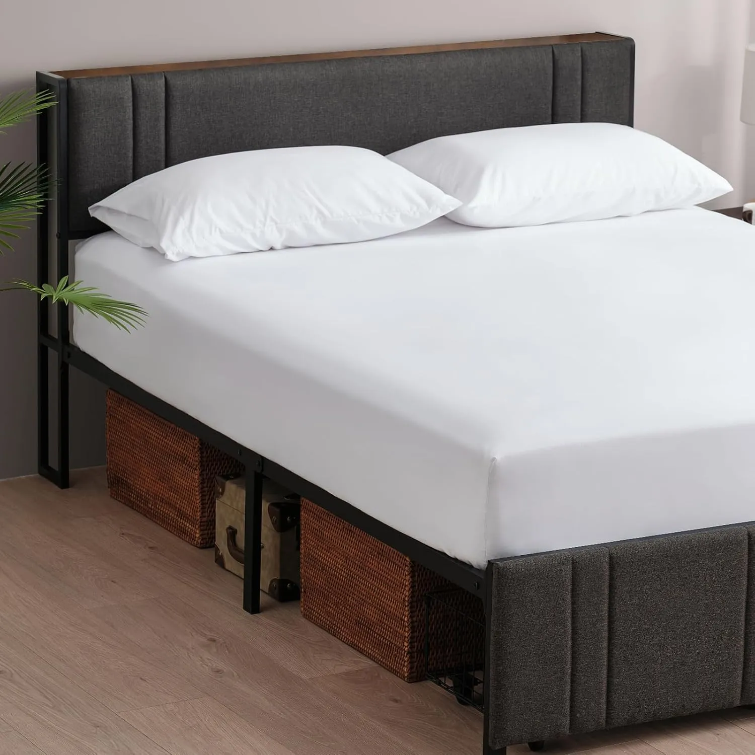 Z-hom 4 Piece King Size Sheet Set, Upgraded Cooling Deep Pocket Comfy Breathable Hotel Luxury Bedding, Extra Soft & Wrinkle Free Cover, Up to 16 Inch, White
